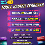 NANA4D TOGEL HADIAH TERBESAR 2D 100 RIBU BET 100 PERAK TERPERCAYA NO. 1 DI ASIA