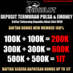 Agen Slot Indonesia Akun WSO Bisa Withdraw